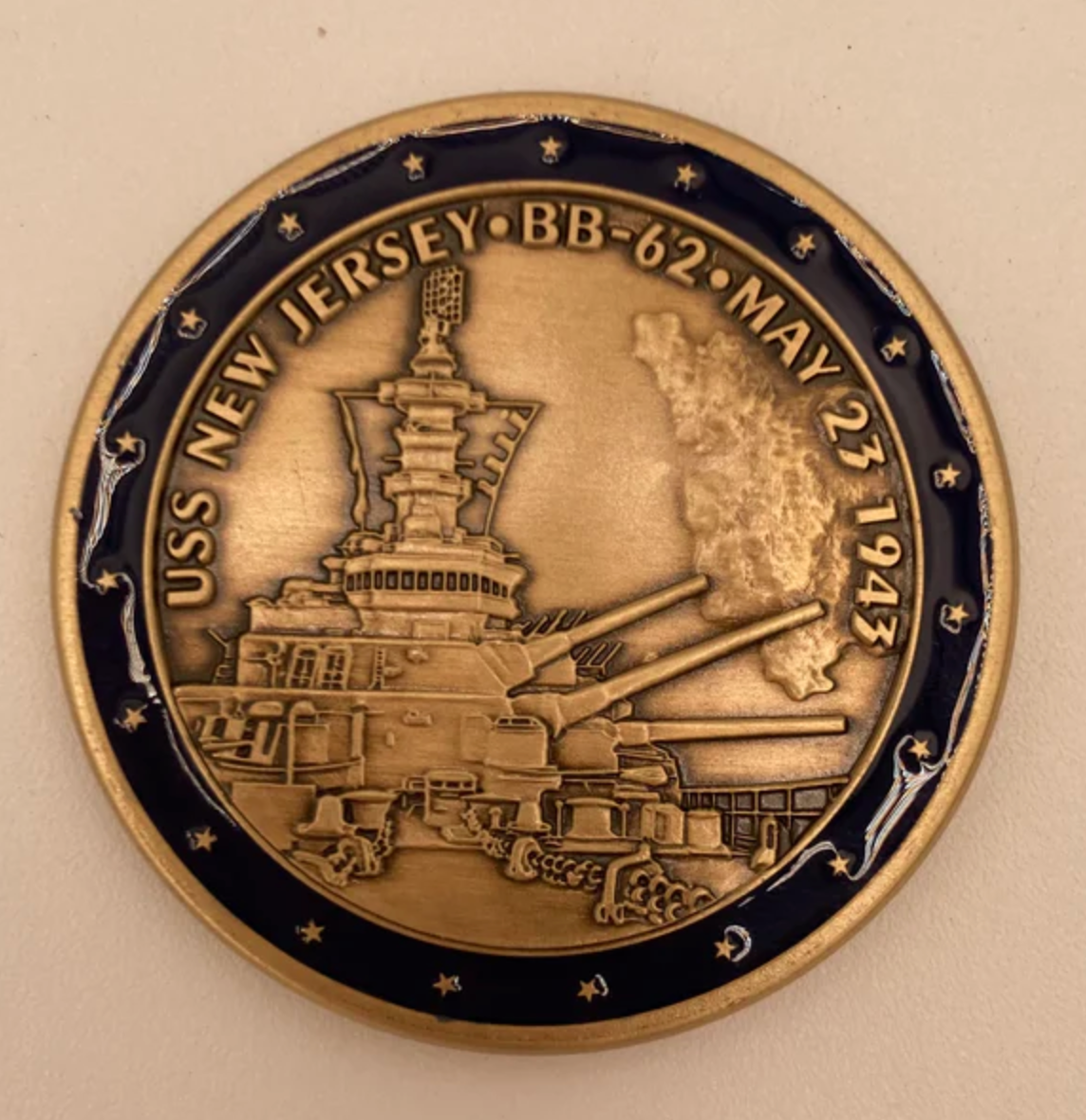 Battleship NJ (BB-62) Command Coin