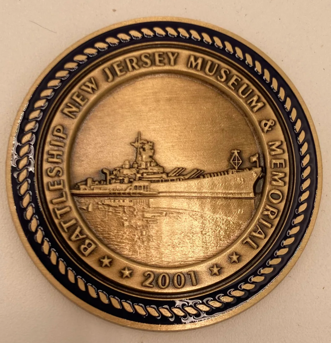 Battleship NJ (BB-62) Command Coin