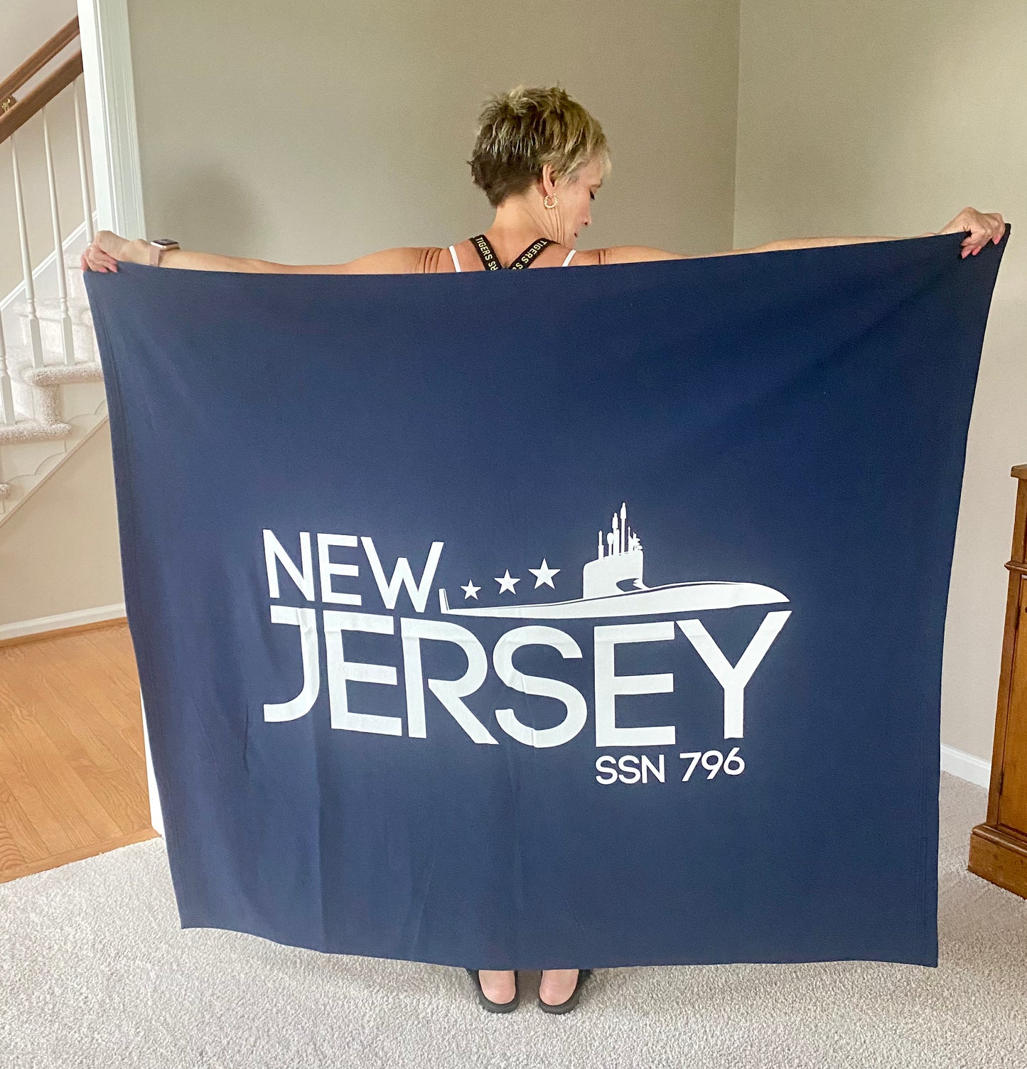 USS NEW JERSEY Sweatshirt Blanket