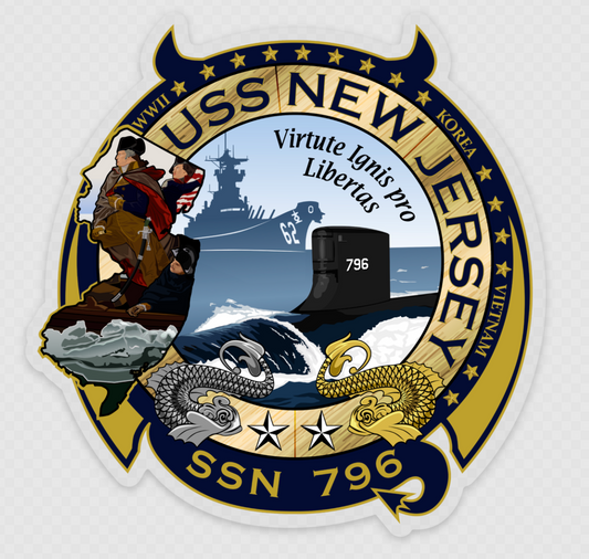 USS NEW JERSEY (SSN 796) Sticker