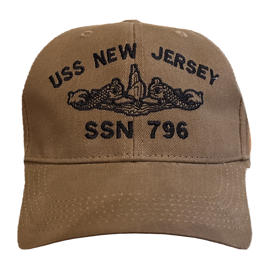 Official USS NEW JERSEY (SSN 796) Ball Cap - Tan