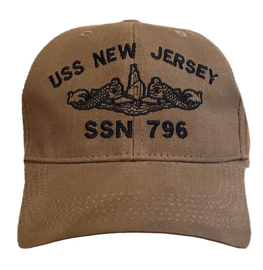Official USS NEW JERSEY (SSN 796) Ball Cap - Tan